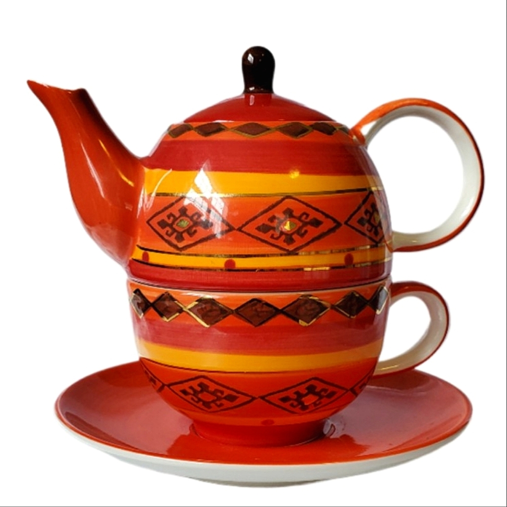 Thailand made Hamburg Cha Cult Hand Painted Tea Set